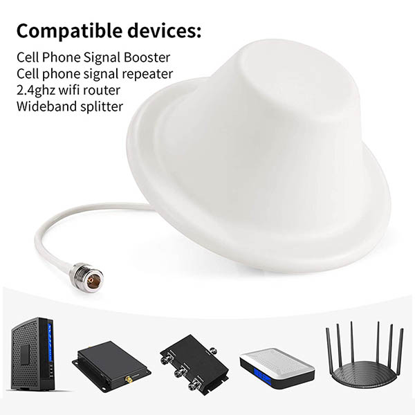 Wide Band Omni-Directional Ceiling Mount Dome 4G LTE Antenna For Mobile Signal Booster Repeater