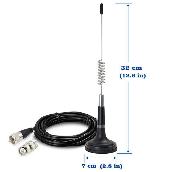 High quality With Spring Barrel Magnetic Base Mount Folded Whip 27mhz Radio CB Car Antenna