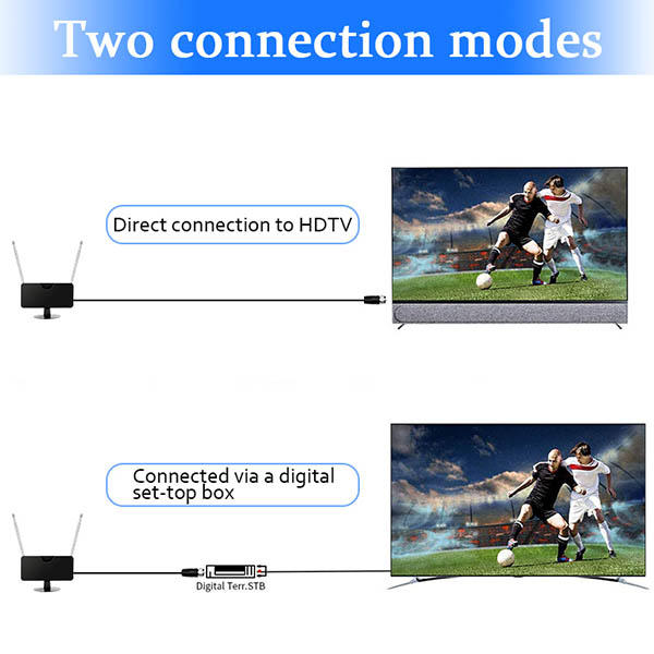 易放置 电视自由频道调谐器最小 HDTV 天线