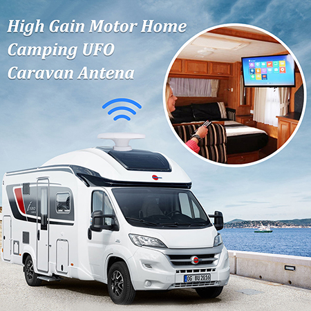 Caravans Touring Car Recreational Vehicle Digital TV RV Antenna UFO Style External Motor Home Outdoor UHF 470-860MHZ 2.0:1 Max